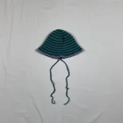 ヴィンテージ ハンドメイド ニット バケットハット