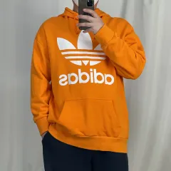 adidas(アディダス) 黄色 トレフォイル オーバーサイズ フード付きTシャツ L 241128