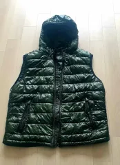 ザラ メンズ ダウン ベスト インディゴ Lサイズ