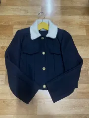 ネイビー キルト ジャケット