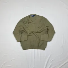 90s POLO RALPH LAUREN(ポロラルフローレン) ポニー ロゴ Vネック ニット セーター