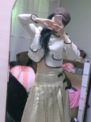 (年末ルック) グリッターツイードジャケット ( s ) +ゴールドグリッタースカート ( m ) set