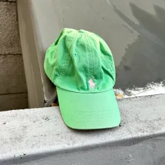 ヴィンテージ y2k POLO Ralph Lauren（ポロ） グリーン ピンク ポニー ボールキャップ