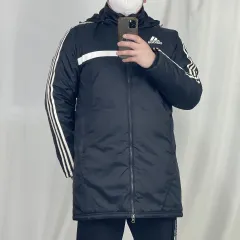 adidas(アディダス) ティロ 13 黒 3本線 ベンチコート ダウンジャケット 95 241205