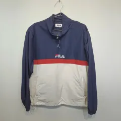 FILA ハーフジップ ランニング ウインドブレーカー S