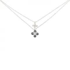 K18WG フラワー ダイヤモンド ネックレス 0.50CT