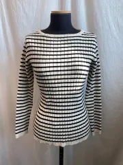CINEMA CLUB ストライプニットトップス (M) / 11814