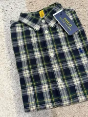 タグ付き 新品) ポロ Ralph Lauren(ラルフローレン) ビッグ・キッズ プラナル チェック シャツ L サイズ