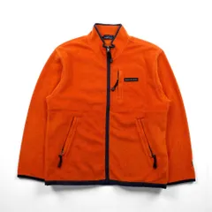 FRED PERRY 90年代 フルジップ フリースジャケット L オレンジ ポリエステル