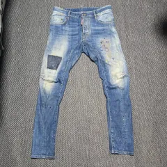 (44)ディースクエアード2 カフ バイカーデニム