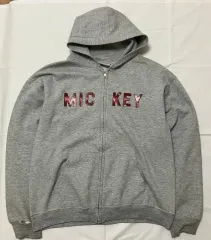 ミッキーマウス ヴィンテージ フード付き ジップアップパーカー