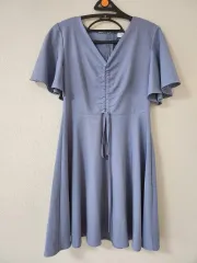 レディース 低身長 ワンピース ブルミニドレス