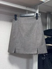 チェック ミニスカート