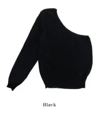 アシンメトリー 袖 ニット F