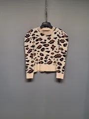 ショルダーシャーリング ヒョウ柄 レオパード ニット