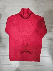 カシミア ライク ジーンピンク タートルネック