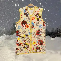 Disney ディズニー ミッキーマウス 日本 ヴィンテージ 睡眠 ベスト ジップアップ