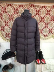 UNIQLO ブラウン ダウンジャケット ロング丈 レディース