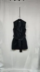 ウール混 ハーフベスト (ブラック)