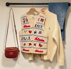 55 ) ヴィンテージ ニット ベスト