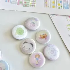 四つ葉のクローバー パンダ ブローチ バッジ NARUTO -ナルト- マキ メロンパン ピンバッジ 缶バッジ 安全ピン