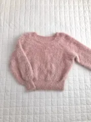 ヴィンテージ アンゴラ ファー ニット スクエアネック インディーピンク 冬コーデ