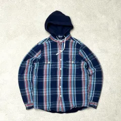 ポロラルフローレン コットン フード チェックシャツ ジャケット
