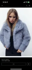ZARA クロップド ファー ジャケット 6318 244