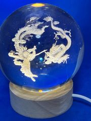 【超美品】内絵 五虎図 クリスタルボール 飾り玉 木製台座付 縁起物 風水 超美品】内絵 五虎図 クリスタルボール 飾り玉 木製台座付 縁起物 風水