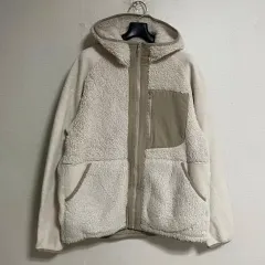 UNIQLO(ユニクロ) X ホワイト・マウンテニアリング フリース フード ジップアップ ／ 白 M