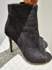 VALENTINO(ヴァレンティノ) オープントゥ レース アンクル ブーツ 37