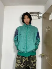 プーマ ミント ターコイズ ウィンドブレーカー XL