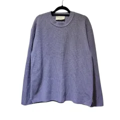 LAINE ユニセックス ラウンド ニット セーター