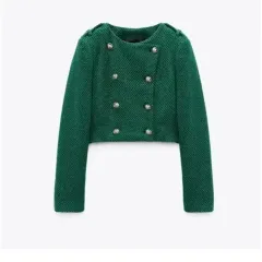ZARA ツイード クロップド ジャケット