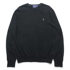 Polo Ralph Lauren メリノウール ニット セーター 2XL ブラック WASHABLE MERINO WOOL スモールポニー ロゴ 刺繍