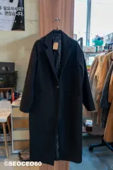 レディース ブラック ロングコート 90サイズ