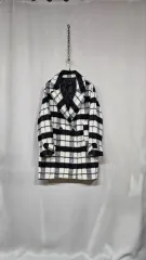 ウール混 キルトハーフコート