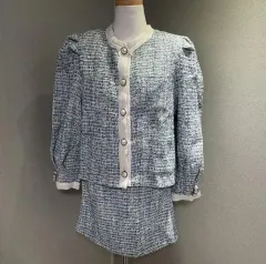 パール ツイード セット 冬コーデ