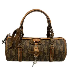 DIOR/ChristianDior(ディオール/クリスチャンディオール) ハンドバッグ ロマンティック ブラウン×黒 リボン レザー