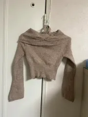 ホルターネック オフショルダー ニット xs