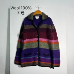 USA Talbots ウール 100 % マルチカラー ジャケット