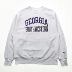 Champion リバースウィーブ REVERSE WEAVE カレッジ スウェット トレーナー XL グレー GEORGIA SOUTHWESTERN アーチロゴ 青単タグ 復刻