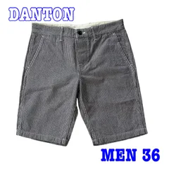 DANTON ダントン ボタンフライ 千鳥格子柄 コットン ハーフパンツ 36 日本製のサムネイル