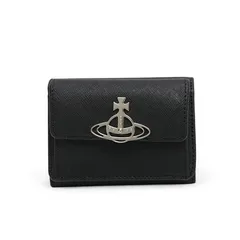 【ギフト対応可】ヴィヴィアンウエストウッド VIVIENNE WESTWOOD 3つ折り財布 SMALL FLAP PURSE ミニ財布 オーブ レディース ブラック 人気 ブランド おしゃれ 誕生日 記念 プレゼント ギフト 送料無料