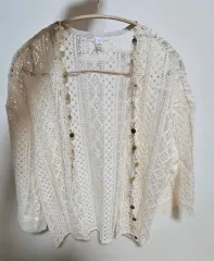 レディース アイボリー レース カーディガン 新品