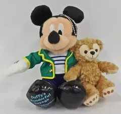 【中古】ぬいぐるみ ミッキーマウス＆ダッフィー ぬいぐるみバッジ 「ダッフィーのワンダフル・ヴォヤッジ」 東京ディズニーシー限定