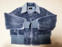 デイリーブルー ウールファー ブルゾンジャケット 66 傷なし 極上 ポール1197