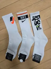 ナイキ 白 靴下 3足 セット ダブルソール 厚手 サッカー バスケット