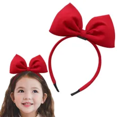 【特価商品】ロリータ アリス風 コスプレ 仮装 リボンカチューシャ 大きめ ヘアアクセサリー アイテム カチューシャ 小物 髪留め リボン レディース 女の子 赤色 1個入