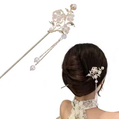 【人気商品】髪飾り 一本挿しヘアーかんざし おしゃれ パール ラインストーン 花 シンプル 中華風 漢服 おしゃれ かんざし 可愛い 成人式 結婚式 簪 卒業式 レディース 贈り物